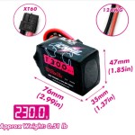 CNHL Black Series 1300mAh 22.2V 6S 100C Lipo Battery With XT60 Plug Long Time Flying RC FPV Racing Drone UAV Airplane Aircraft